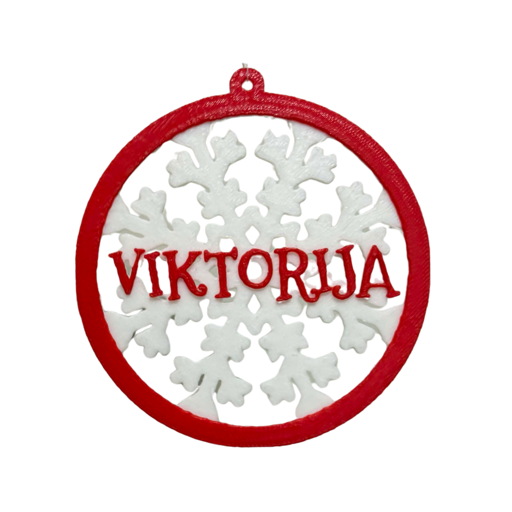 Vardinis kalėdinis žaisliukas „Snaigė“