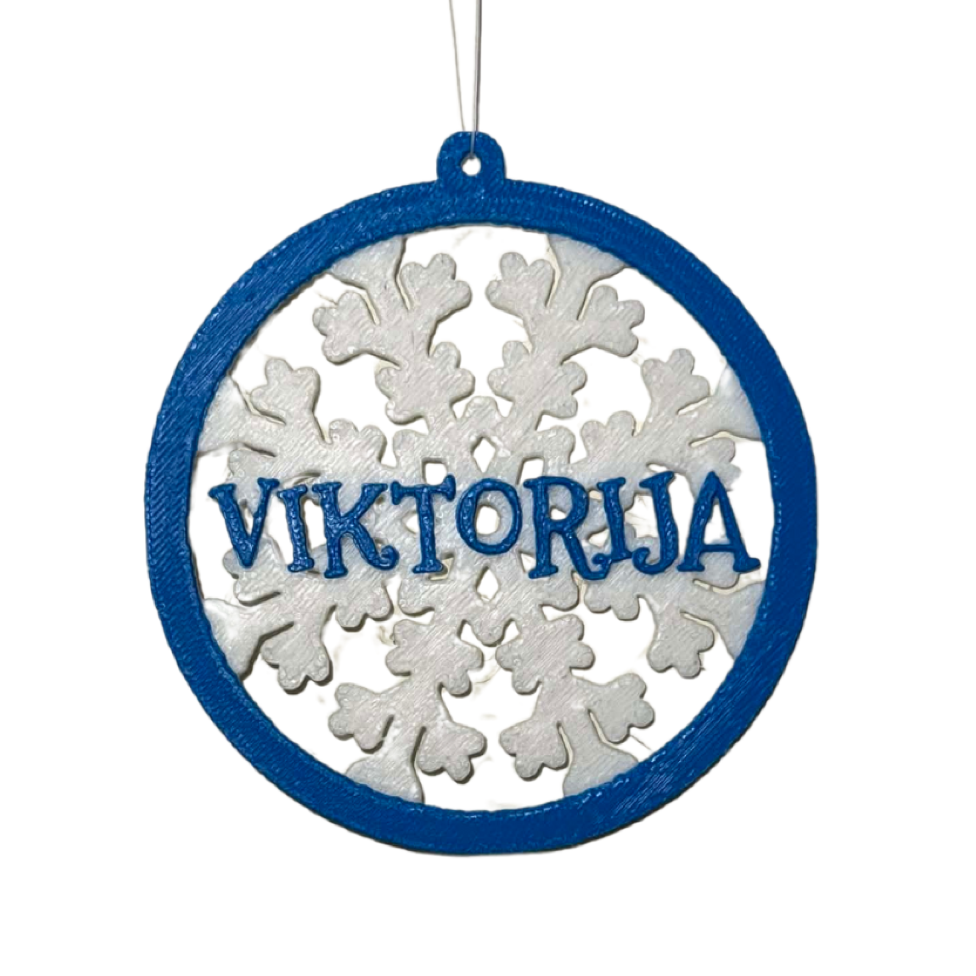 Vardinis kalėdinis žaisliukas „Snaigė“